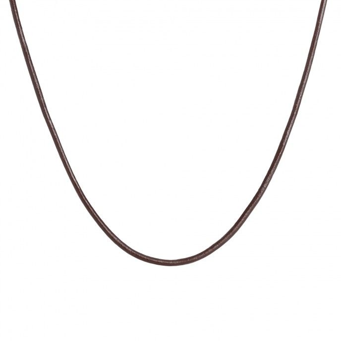 LEATHER NECKLACE 40CM