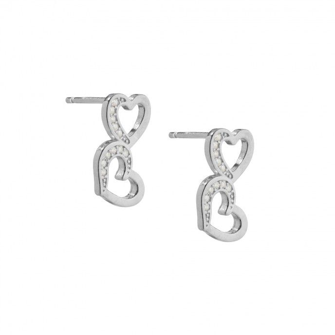 HEARTS SILVER EARRINGS