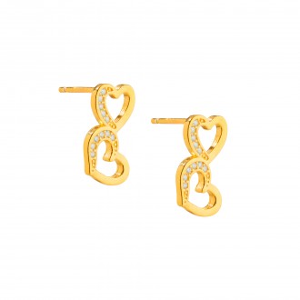 HEARTS SILVER EARRINGS