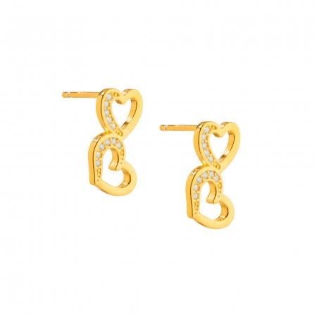 HEARTS SILVER EARRINGS