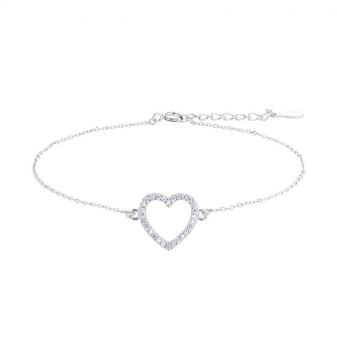 SILVER BRACELET WITH HEART