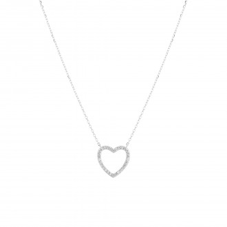 SILVER NECKLACE WITH HEART