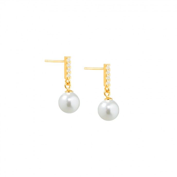SILVER EARRINGS WITH PEARL