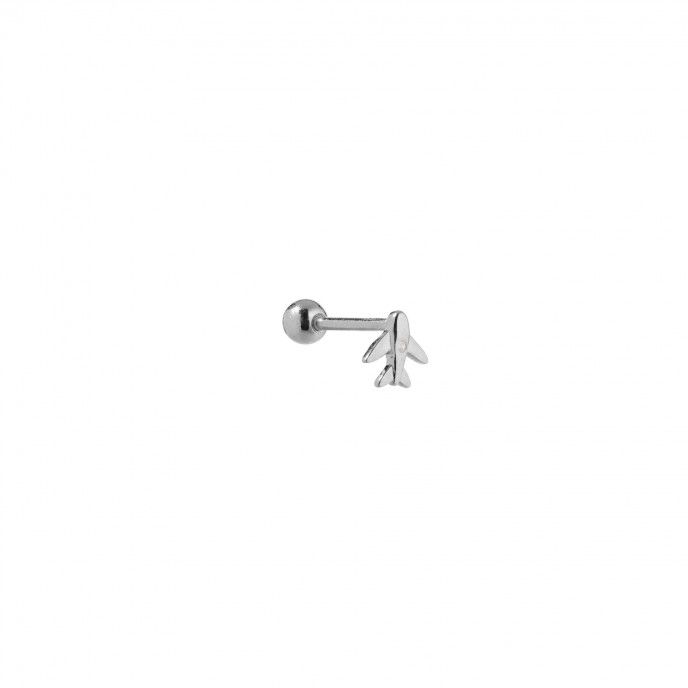 SILVER PIERCING WITH AIRPLANE
