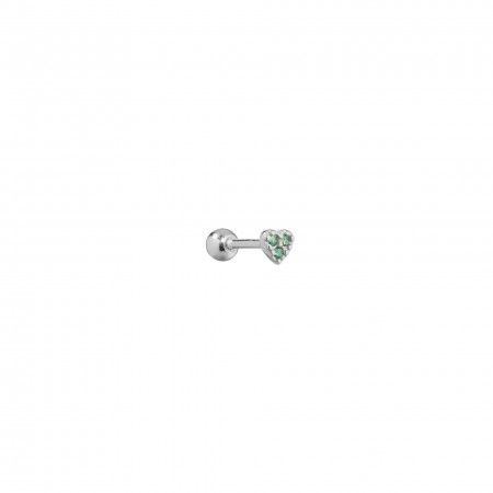 SILVER PIERCING WITH MINI HEART