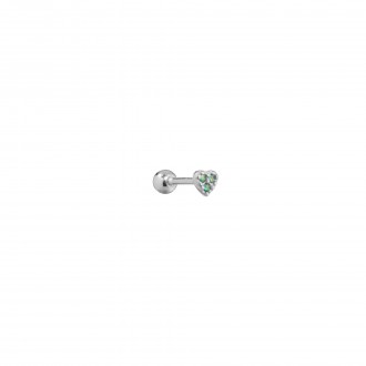 SILVER PIERCING WITH MINI HEART
