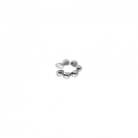 SILVER EAR CUFF WITH BEADS