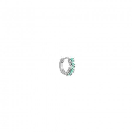 SILVER HOOP WITH ZIRCONS