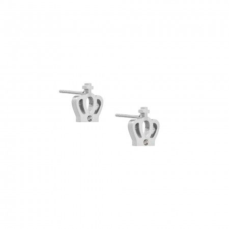CROWN STEEL EARRINGS