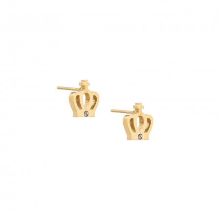CROWN STEEL EARRINGS