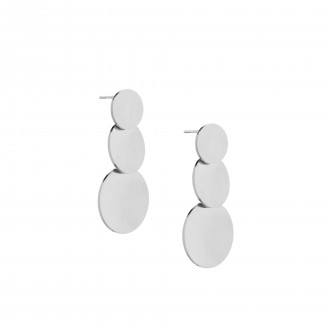 LONG STEEL EARRINGS WITH WHEELS