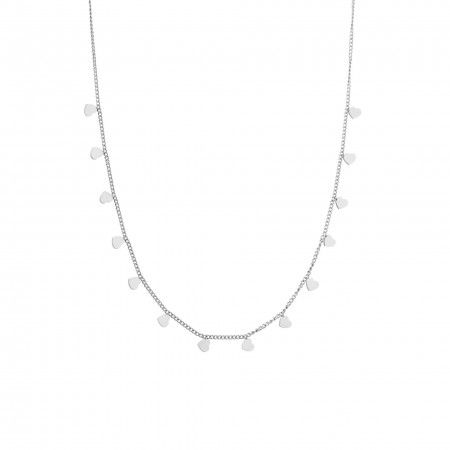 COLLAR DE ACERO CON CORAZONES