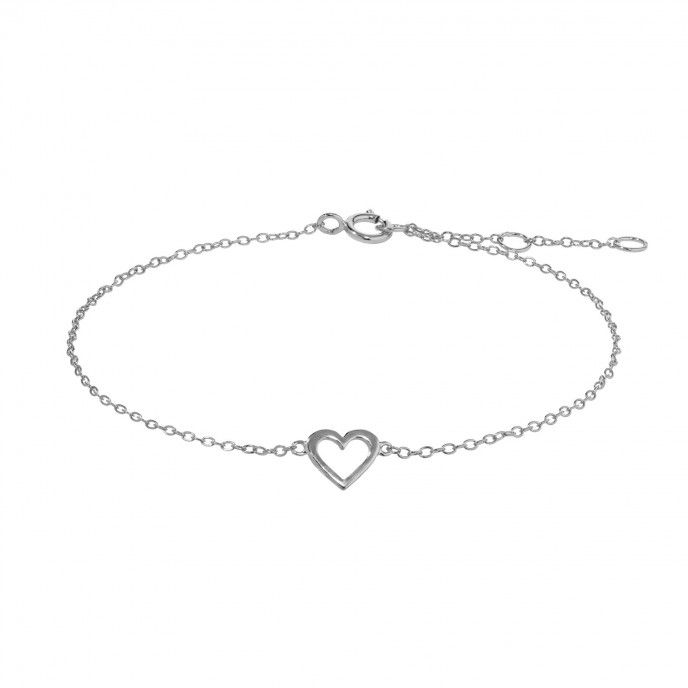 SILVER BRACELET WITH HEART