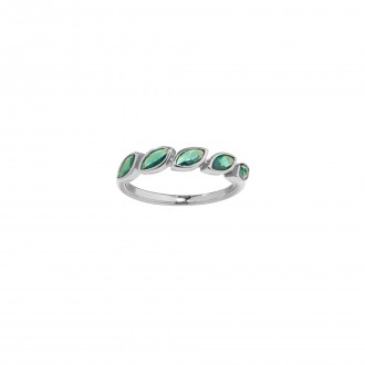 SILVER RING WITH ZIRCONS