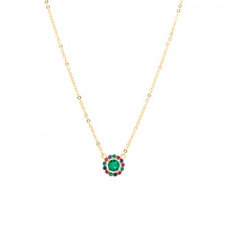 SILVER NECKLACE WITH ZIRCONS