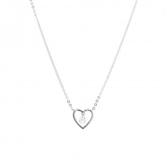 SILVER NECKLACE WITH HEART