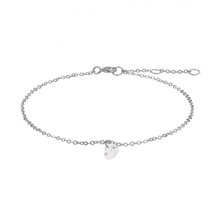 SILVER BRACELET WITH HEART