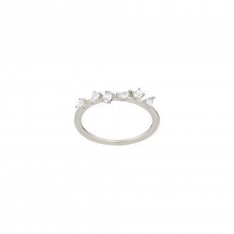 SILVER RING WITH ZIRCONS