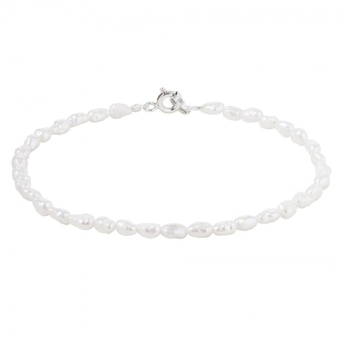 SILVER BRACELET WITH PEARLS