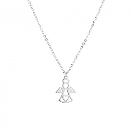 SILVER NECKLACE WITH ANGEL