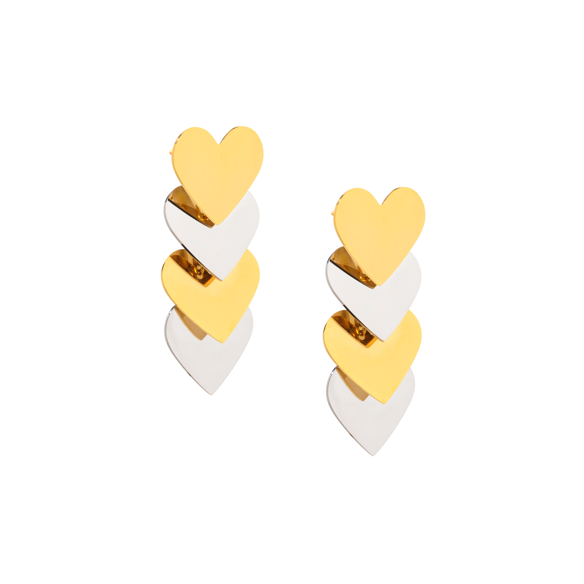 BRINCOS AÇO CORAÇÕES