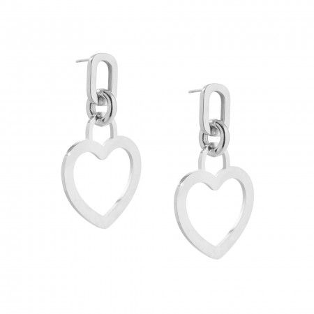 PENDIENTES DE ACERO CORAZN