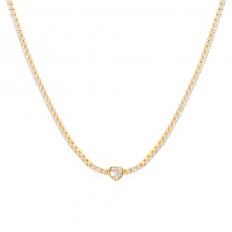 SILVER NECKLACE WITH HEART