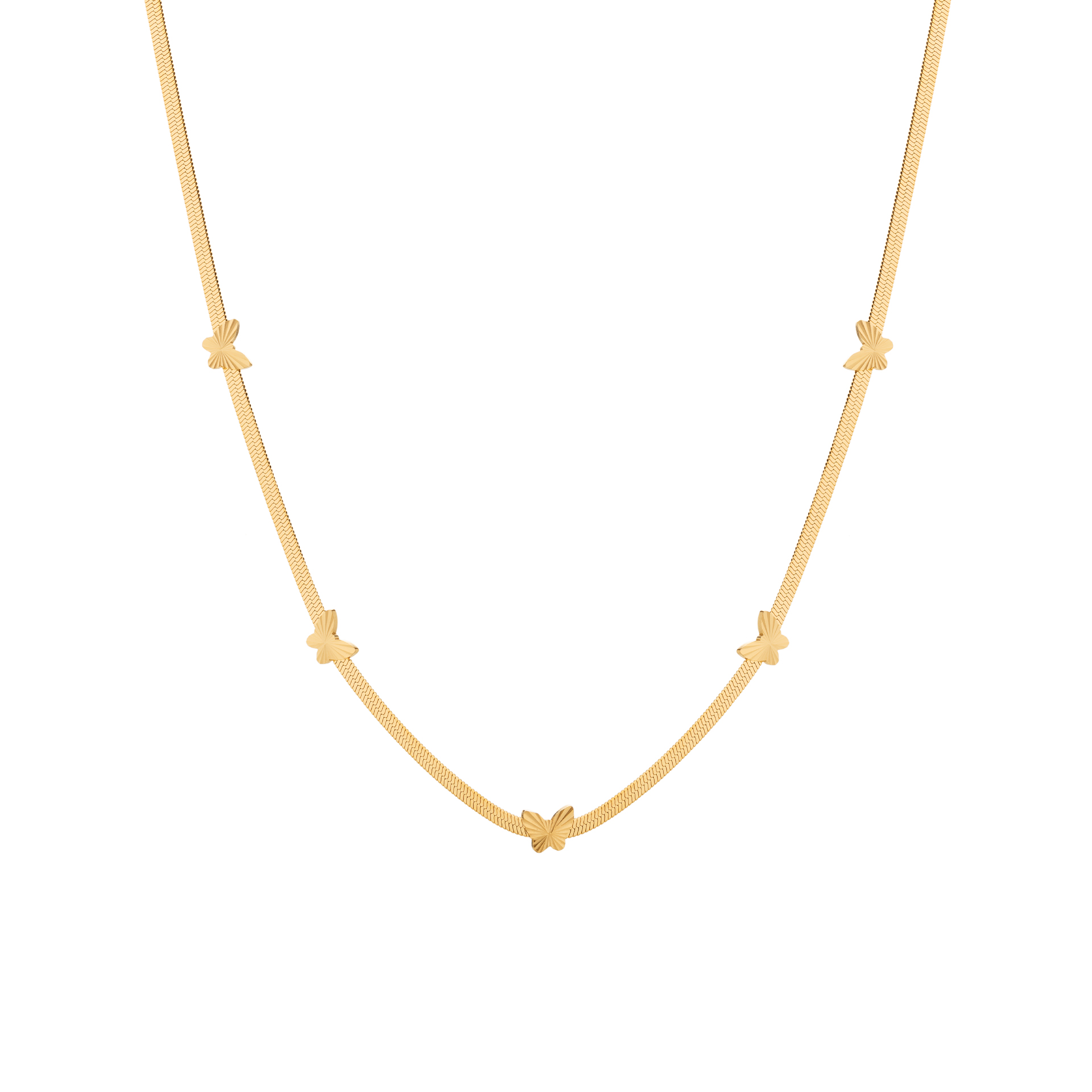 COLAR AÇO BORBOLETAS