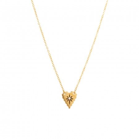 COLLAR DE ACERO CON CORAZN