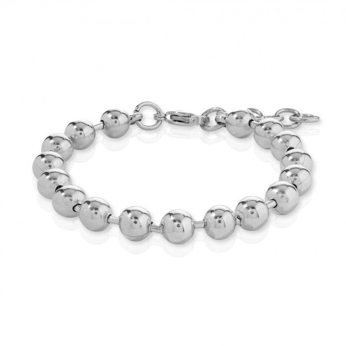 PULSERA DE ACERO CON BOLAS