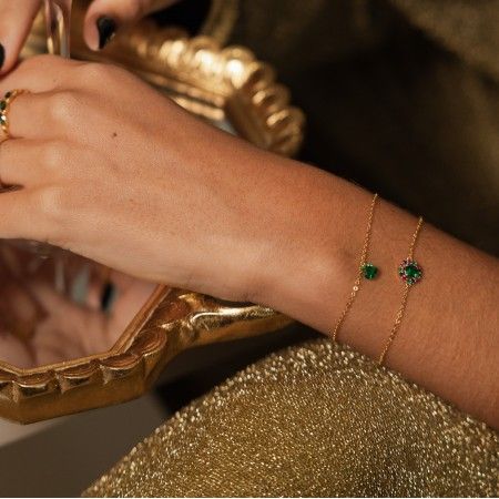 SILVER BRACELET WITH ZIRCONS
