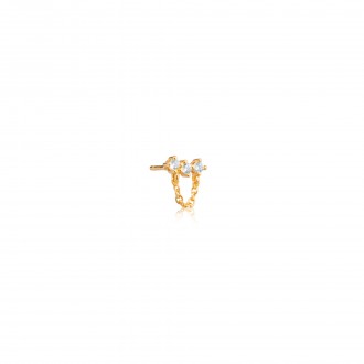 SILVER EARRING WITH ZIRCONS