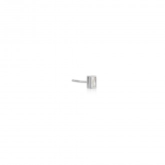 SILVER EARRING WITH ZIRCON