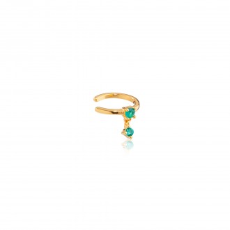 SILVER EAR CUFF WITH ZIRCONS