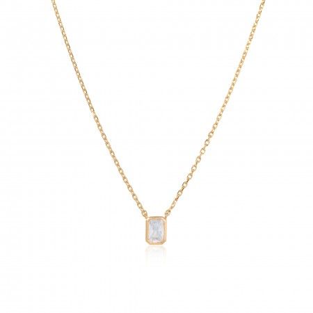 SILVER NECKLACE WITH ZIRCON
