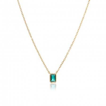 SILVER NECKLACE WITH ZIRCON