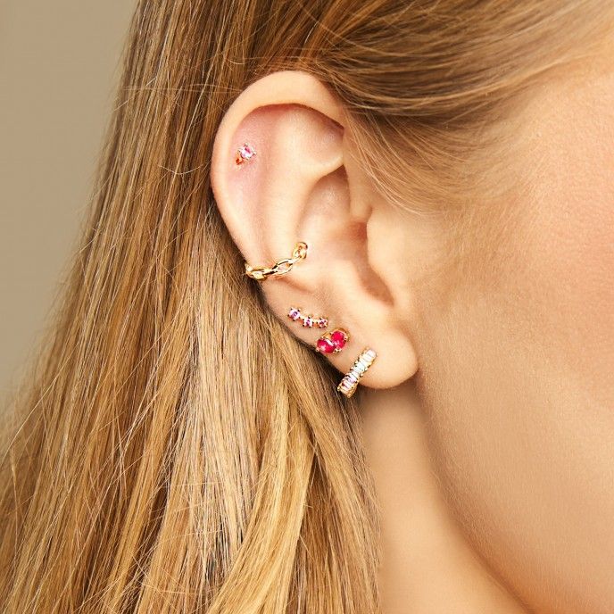 SILVER PIERCING WITH ZIRCONS