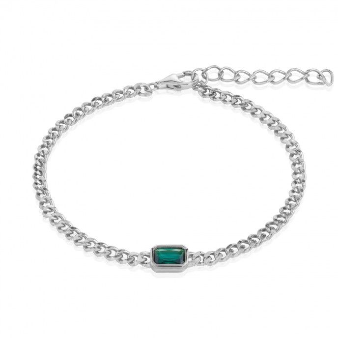 SILVER BRACELET WITH ZIRCON