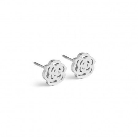 STEEL FLOWER EARINGS