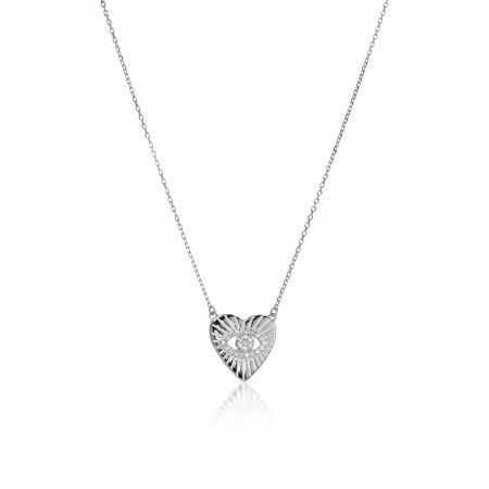 SILVER NECKLACE WITH HEART