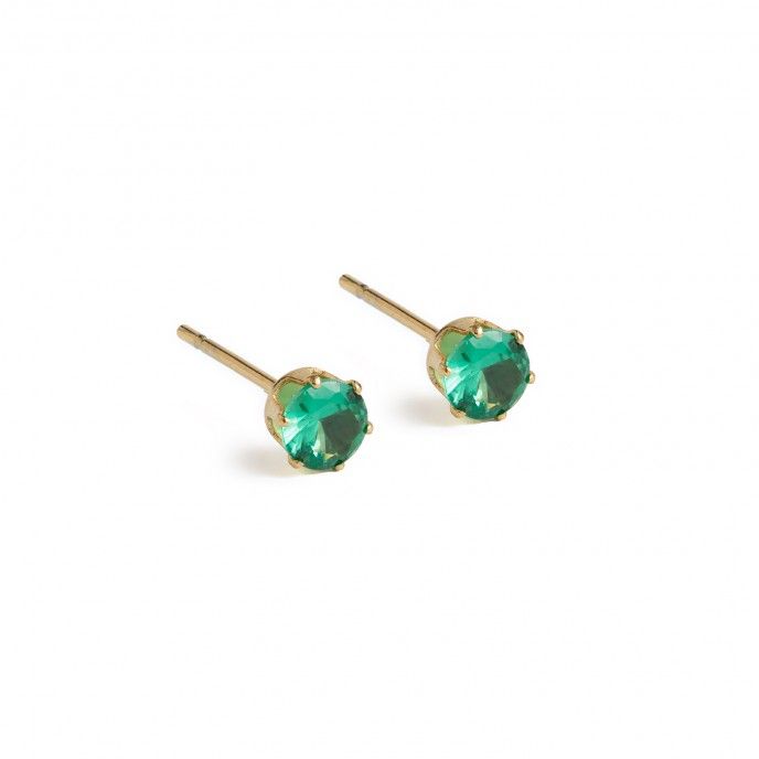 PENDIENTES DE ACERO ZIRCONIO 4MM