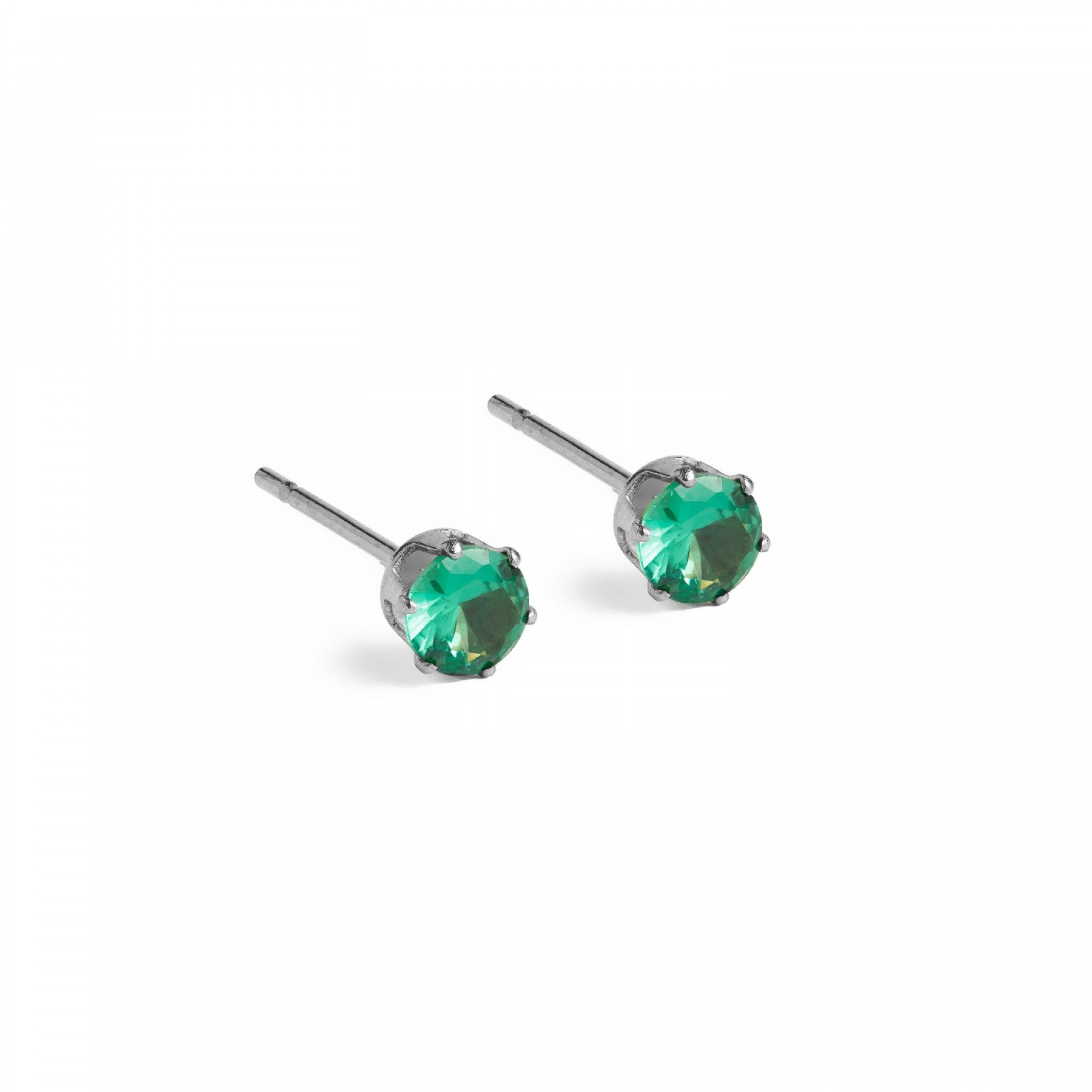BRINCOS AÇO ZIRCÃO 4MM