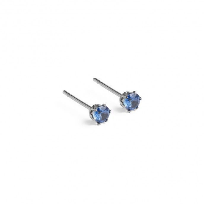 STEEL EARINGS WITH 3MM ZIRCON