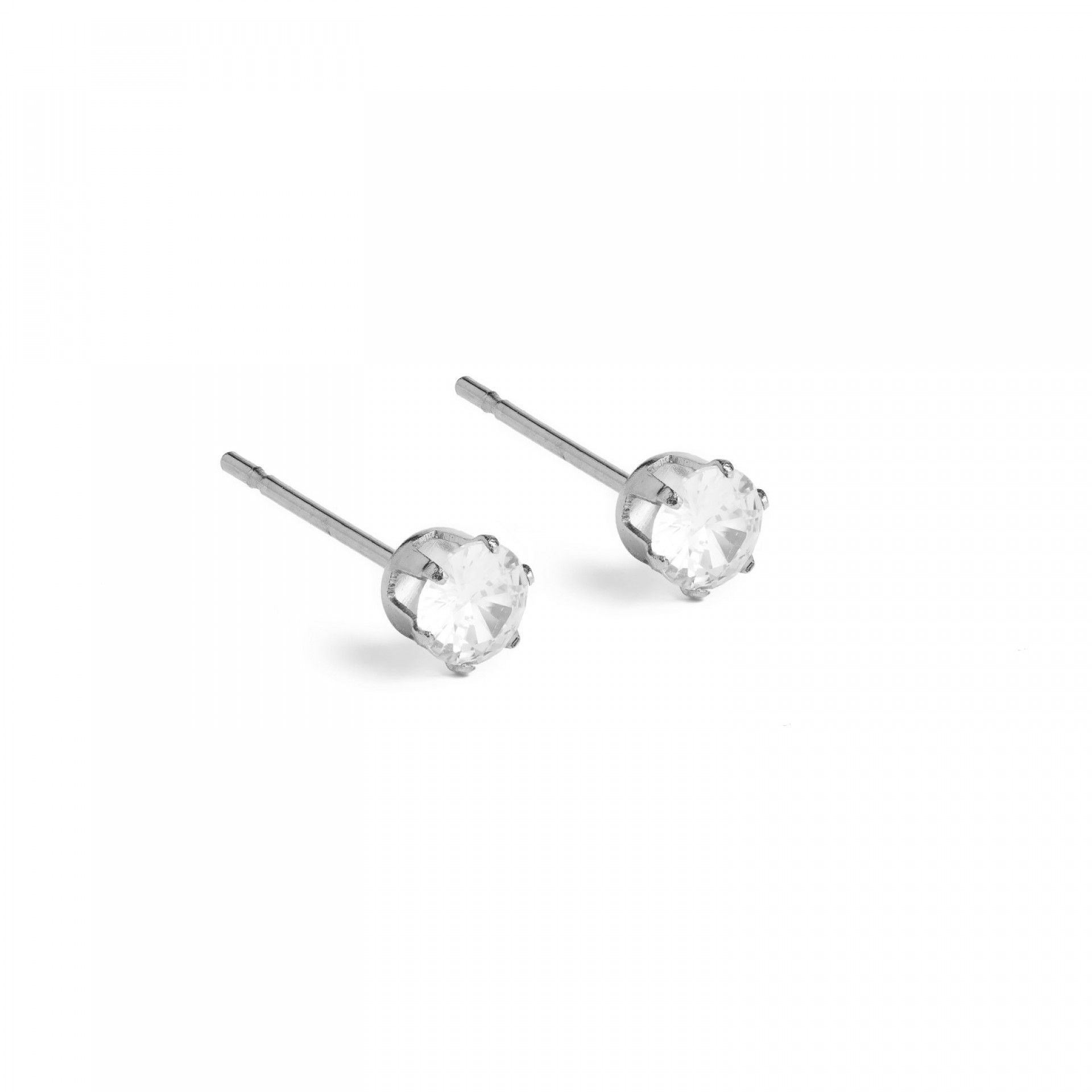 BRINCOS AÇO ZIRCÃO 3MM