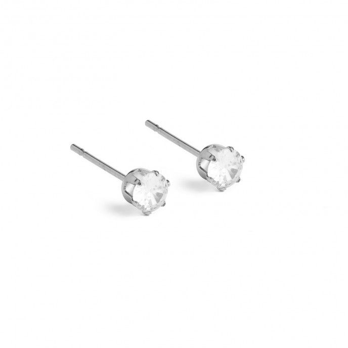 PENDIENTES DE ACERO ZIRCONIO 3MM