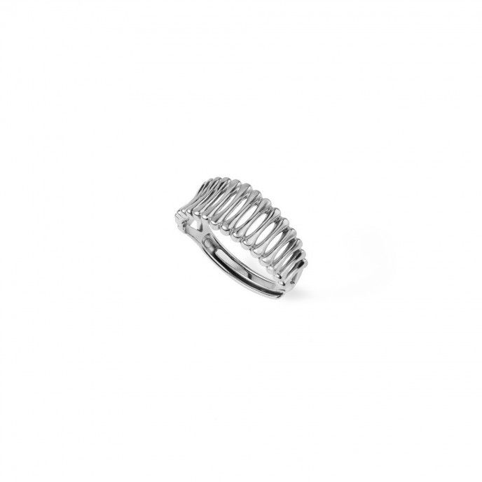 STEEL RING WITH STRIPES