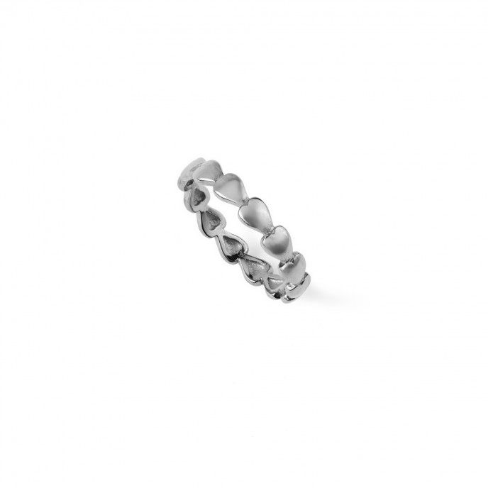 HEARTS STEEL RING