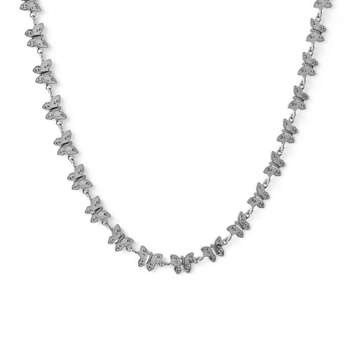 STEEL CHOKER WITH BUTTERFLIES