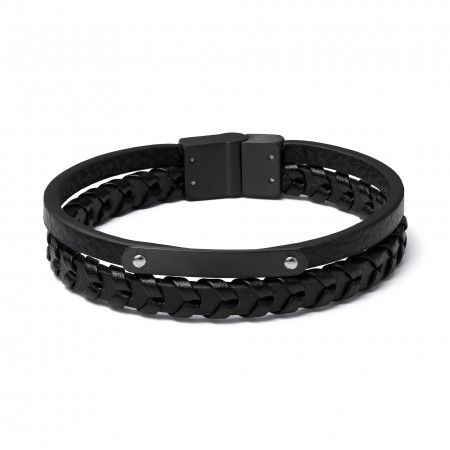 DOUBLE STEEL BRACELET WITH MEN