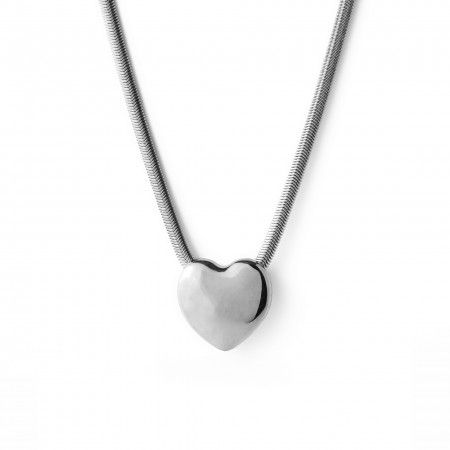 STEEL NECKLACE WITH HEART STEEL NECKLACE WITH HEART